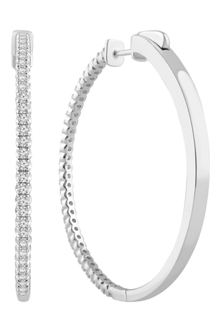 Créoles - Or blanc et diamants