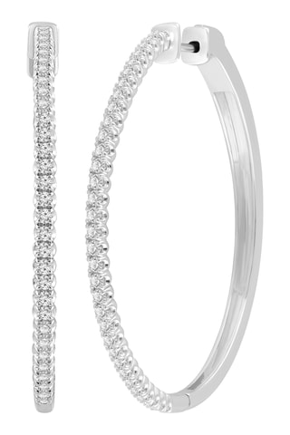 Créoles - Or blanc et diamants