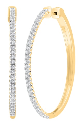 Créoles - Or jaune et diamants