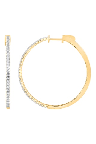 Créoles - Or jaune et diamants