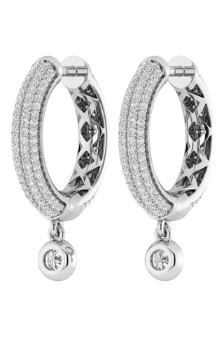 Créoles - Or blanc et diamants