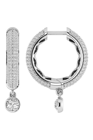 Créoles - Or blanc et diamants