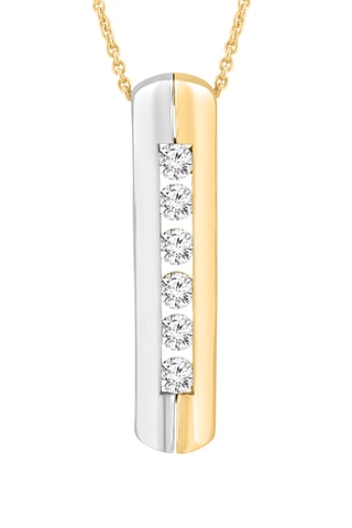 Collier - Or jaune, or blanc et diamants