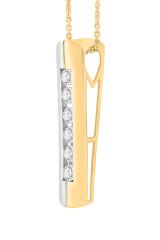 Collier - Or jaune, or blanc et diamants