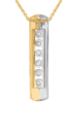 Collier - Or jaune, or blanc et diamants