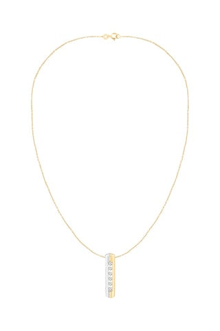 Collier - Or jaune, or blanc et diamants
