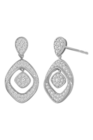 Boucles d'oreilles - Or blanc et diamants