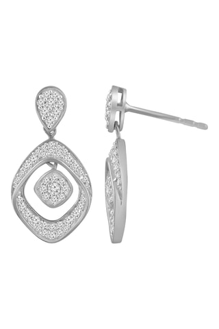 Boucles d'oreilles - Or blanc et diamants