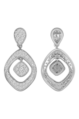 Boucles d'oreilles - Or blanc et diamants