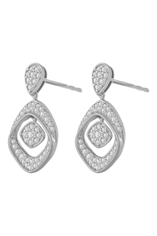 Boucles d'oreilles - Or blanc et diamants