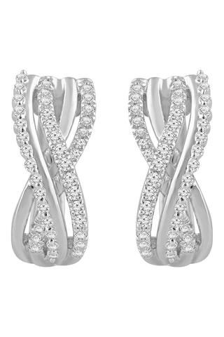 Créoles - Or blanc et diamants