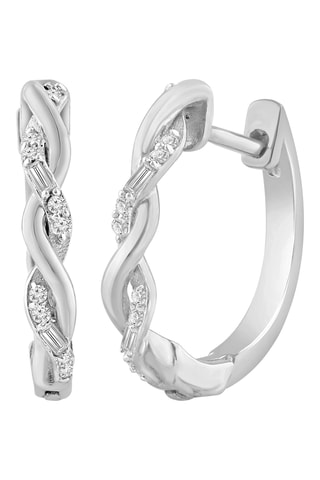 Créoles - Or blanc et diamants