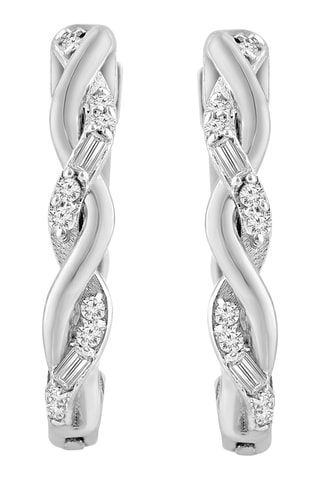 Créoles - Or blanc et diamants