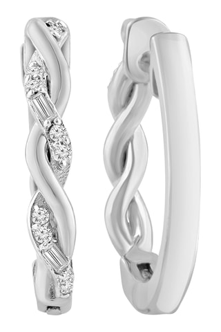 Créoles - Or blanc et diamants