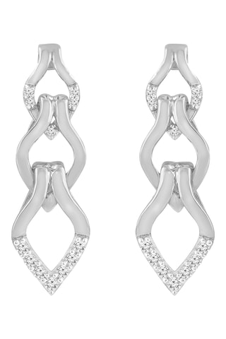 Boucles d'oreilles - Or blanc et diamants