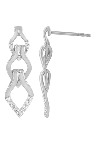 Boucles d'oreilles - Or blanc et diamants