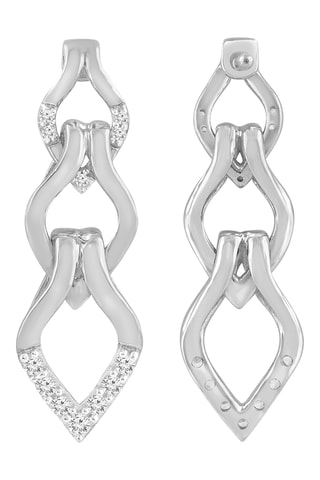 Boucles d'oreilles - Or blanc et diamants
