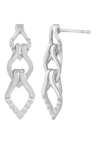 Boucles d'oreilles - Or blanc et diamants