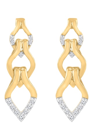 Boucles d'oreilles - Or jaune et diamants