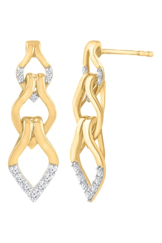 Boucles d'oreilles - Or jaune et diamants