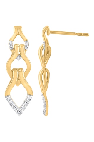 Boucles d'oreilles - Or jaune et diamants