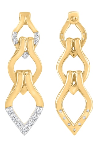 Boucles d'oreilles - Or jaune et diamants