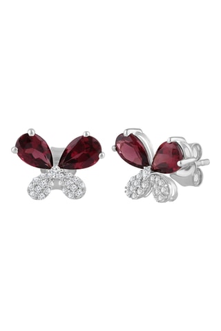 Puces - Or blanc, rhodonites et diamants