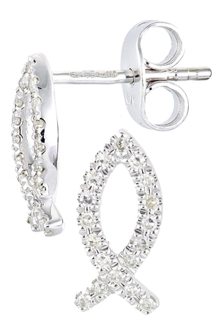 Boucles d'oreilles - Or blanc et diamants