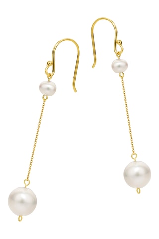Boucles d'oreilles - Or jaune et perles de culture d'eau douce