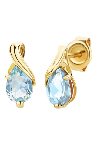 Boucles d'oreilles - Or jaune et topazes