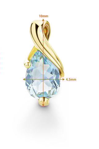 Boucles d'oreilles - Or jaune et topazes