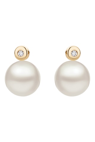 Puces - Or jaune, diamants et perles de culture d'eau douce