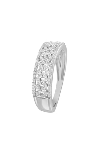 Bague - Or blanc et diamants