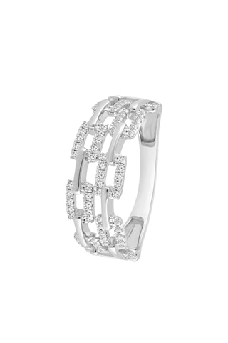 Bague - Or blanc et diamants