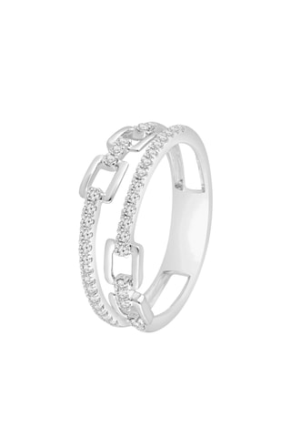 Bague - Or blanc et diamants