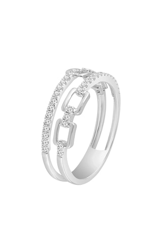 Bague - Or blanc et diamants