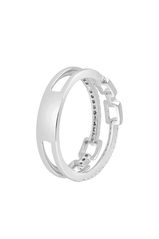 Bague - Or blanc et diamants