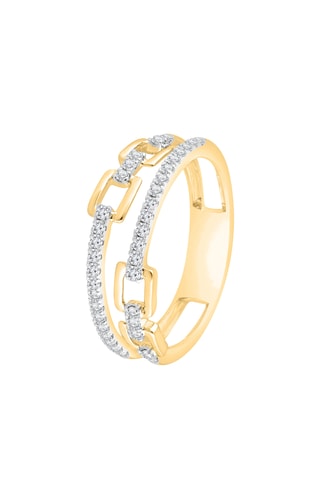 Bague - Or jaune et diamants