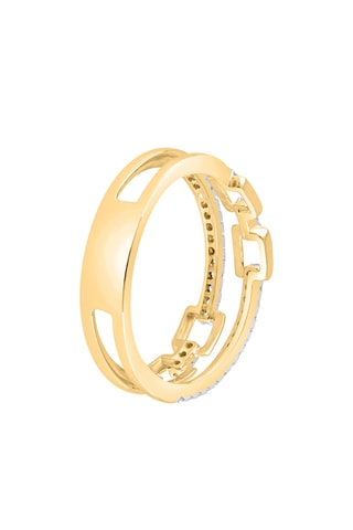 Bague - Or jaune et diamants