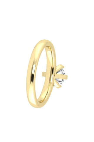 Solitaire - Or jaune et diamant