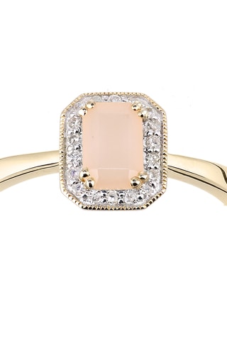 Bague - Or jaune, diamants et opale