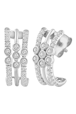 Boucles d'oreilles - Or blanc et diamants