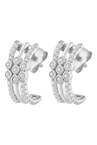 Boucles d'oreilles - Or blanc et diamants