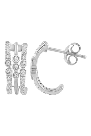 Boucles d'oreilles - Or blanc et diamants
