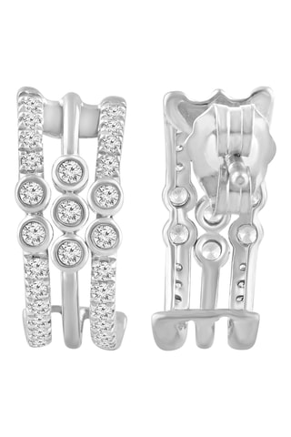 Boucles d'oreilles - Or blanc et diamants