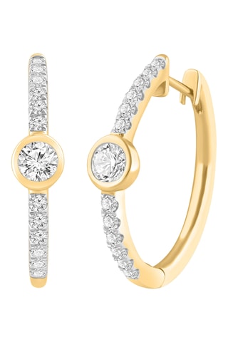 Créoles - Or jaune et diamants