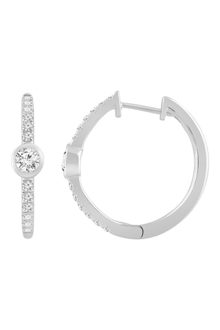 Créoles - Or blanc et diamants