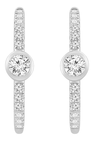 Créoles - Or blanc et diamants