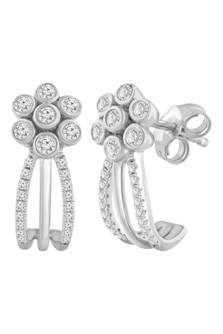 Boucles d'oreilles - Or blanc et diamants