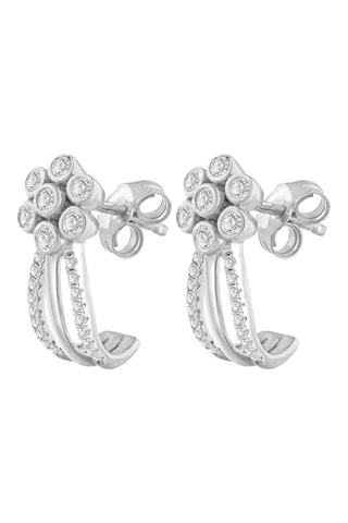 Boucles d'oreilles - Or blanc et diamants